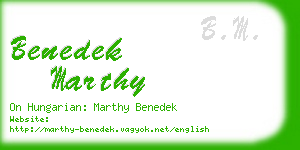 benedek marthy business card